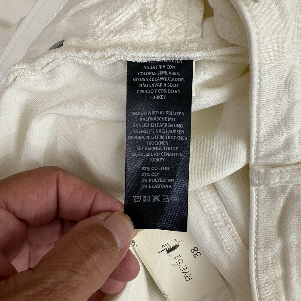 Rye 51 Silo Antique Tencel Pants Jeans Mens 38x34 Opal White NEW NWT
